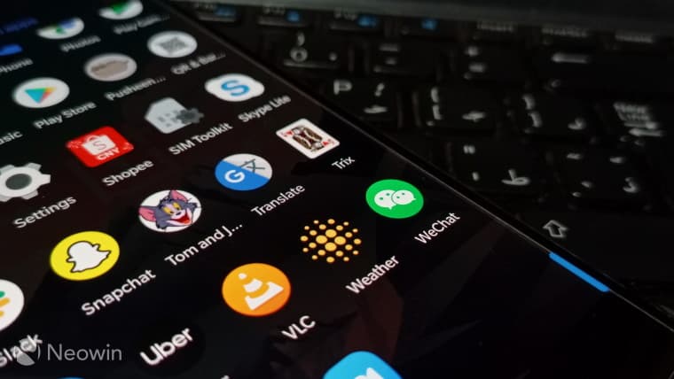 apps on a phone screen