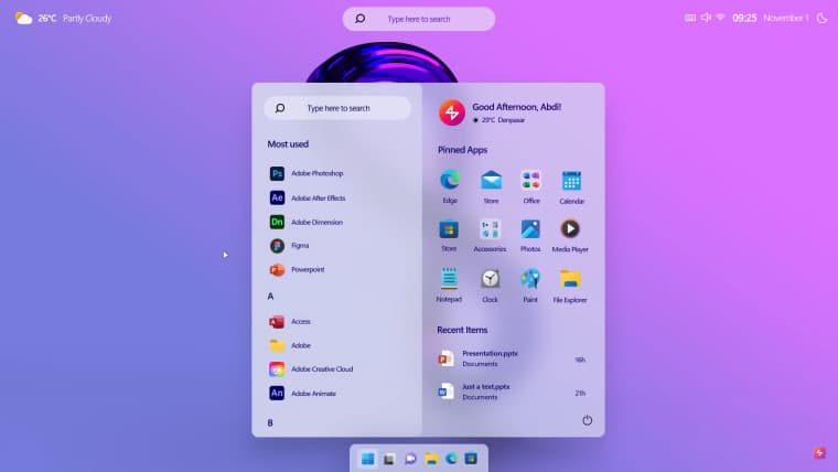 Μια ιδέα των Windows 12