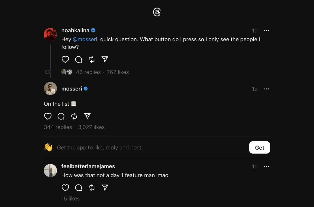 For You Feed for Threads