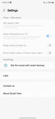 Πρόσβαση στο Google Cast μέσω του μενού Smart View
