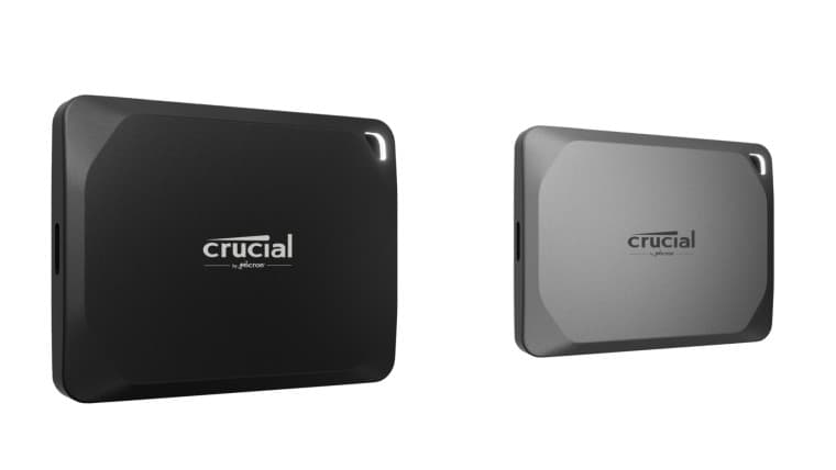 Crucial X10 Pro and X9 Pro from left to right