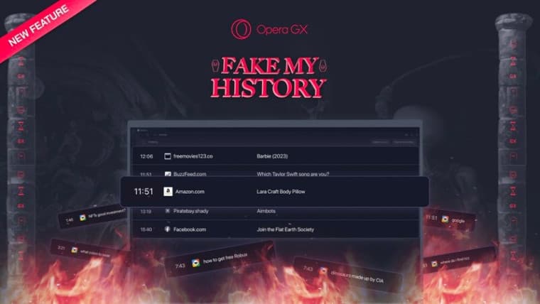 Fake My History on Opera GX