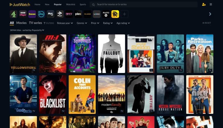 Στιγμιότυπο οθόνης JustWatch