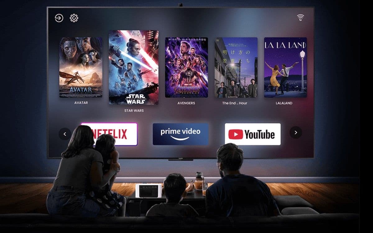 Οικογενειακή περιήγηση ταινιών στον προβολέα Dangbei Neo