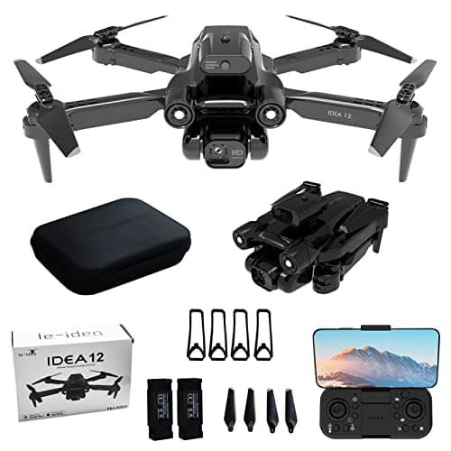IDEA12 Mini Drones με Κάμερα 1080P, Πτυσσόμενο FPV RC Drone Quadcopter για ενήλικες και αρχάριους…