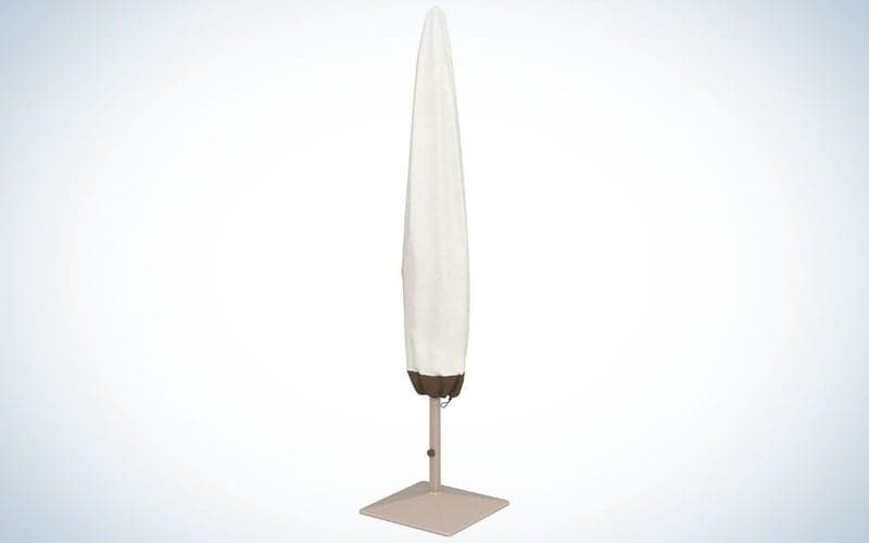 Λευκό κάλυμμα ομπρέλας βεράντας