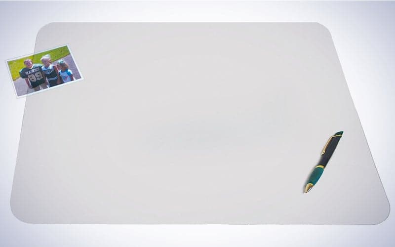 Artistic Krystal View Frosted Non-Glare Antimicrobial Desk Pad Organizer