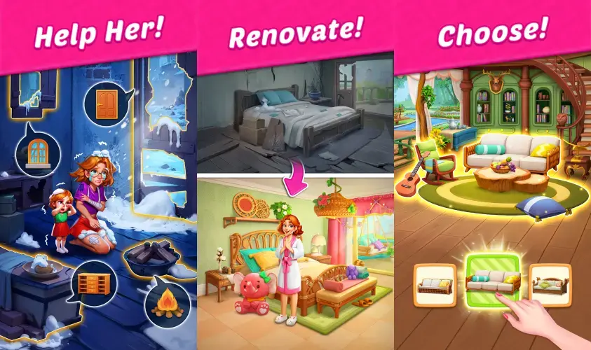 google παιχνίδια μνήμης: Design blast- Match & home: