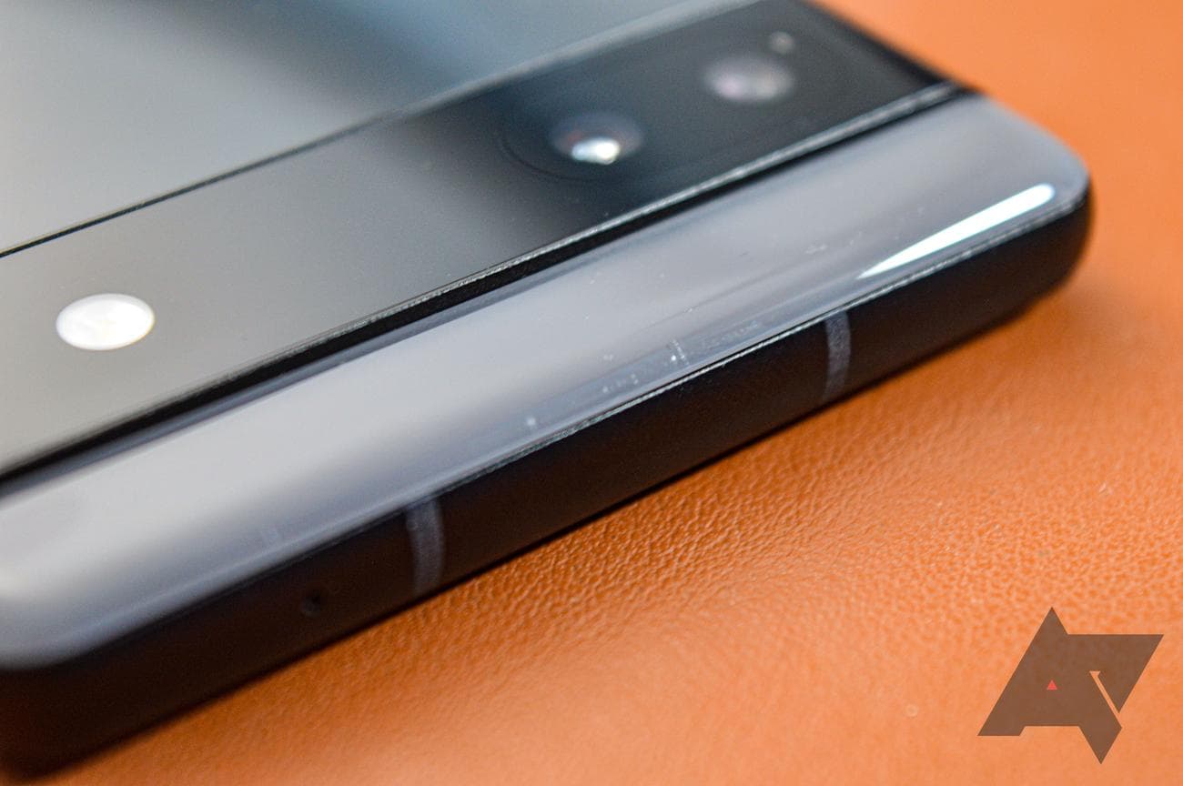 Pixel 6a showing scratches near the top of the phone