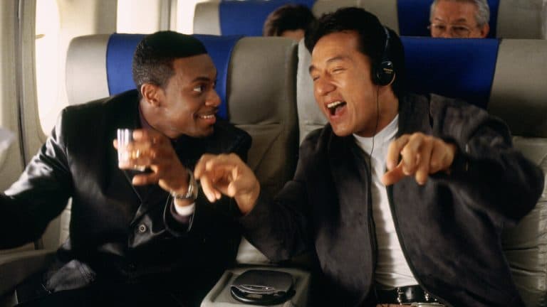 Chris Tucker and Jackie Chan in Rush Hour.
