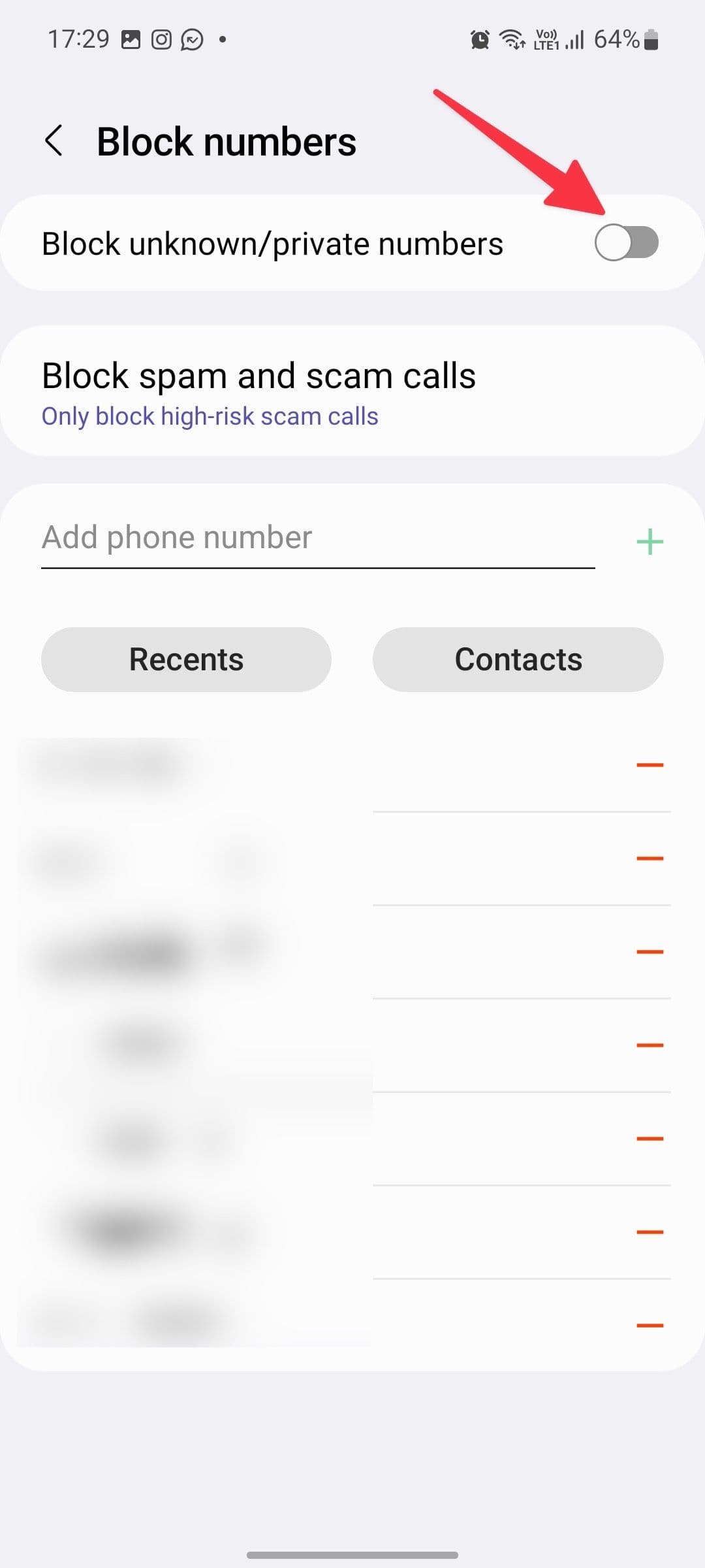 απενεργοποιήστε άγνωστους καλούντες στη Samsung