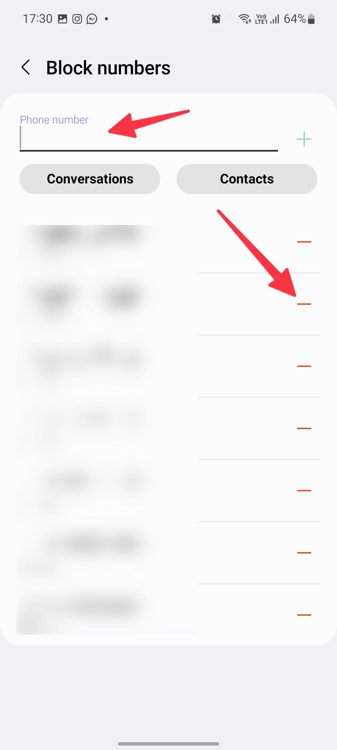 αφαιρέστε αποκλεισμένους αριθμούς στο Android