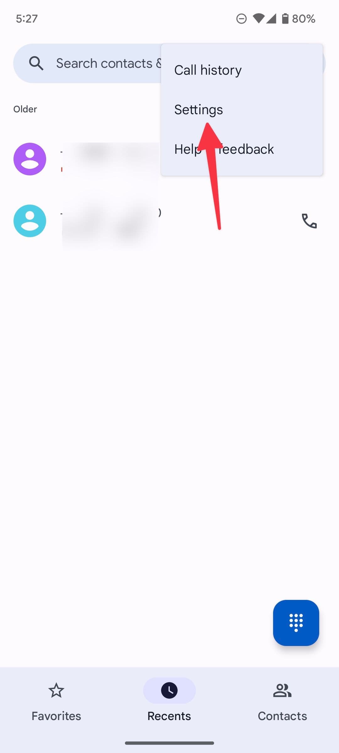 Ανοίξτε τις ρυθμίσεις τηλεφώνου