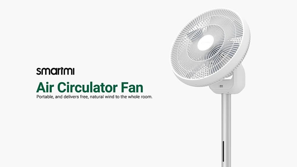 Xiaomi Smartmi Air Circulator : Ασύρματος ανεμιστήρας/ανακυκλωτής με 24 ώρες αυτονομίας, μεταβλητή ταχύτητα και έλεγχο απο εφαρμογή!