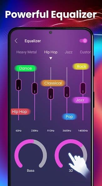 στιγμιότυπο οθόνης των ρυθμίσεων ισοσταθμιστή στην εφαρμογή αναπαραγωγής βίντεο