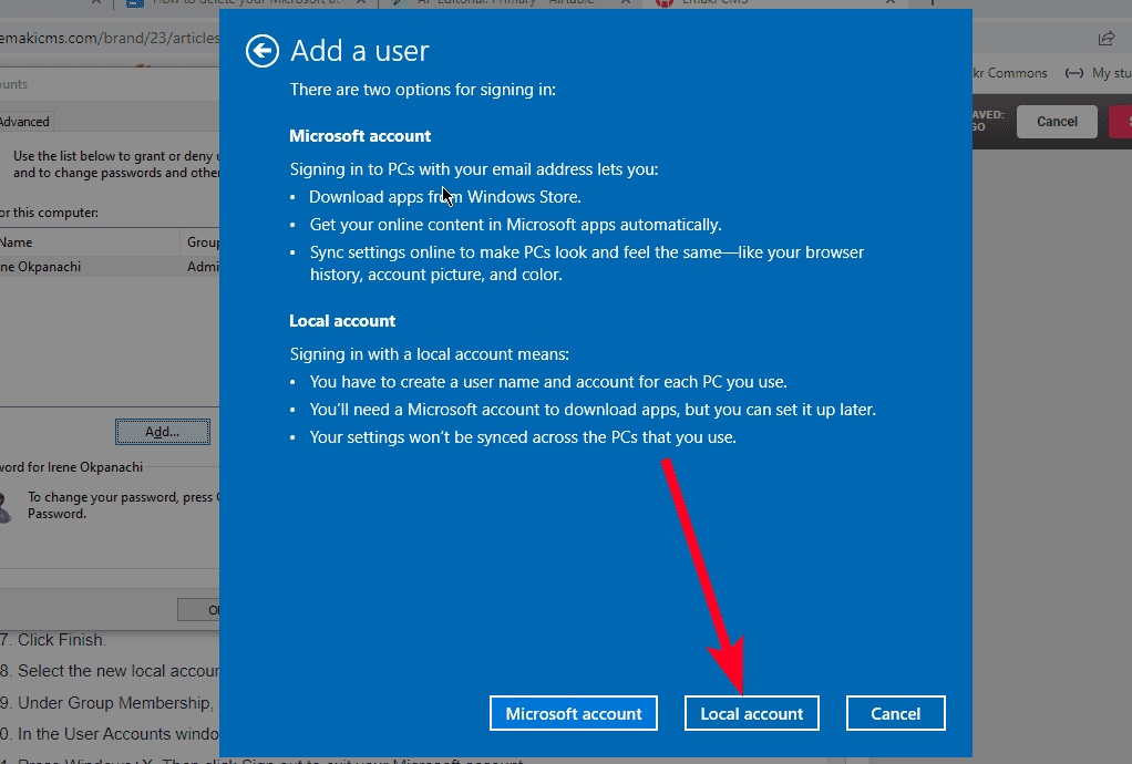 Προσθήκη νέου παραθύρου χρήστη σε υπολογιστή