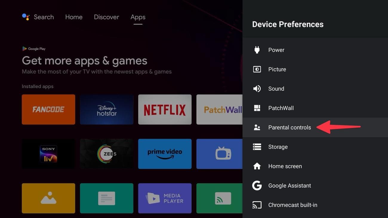Γονικοί έλεγχοι στο Android TV