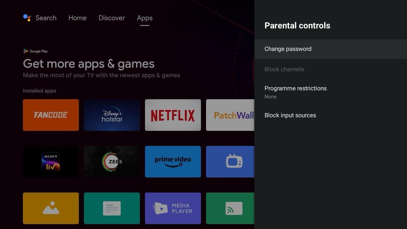 Γονικός έλεγχος στο Android TV