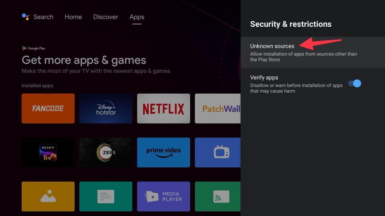 Εγκαταστήστε άγνωστες εφαρμογές στο Android TV