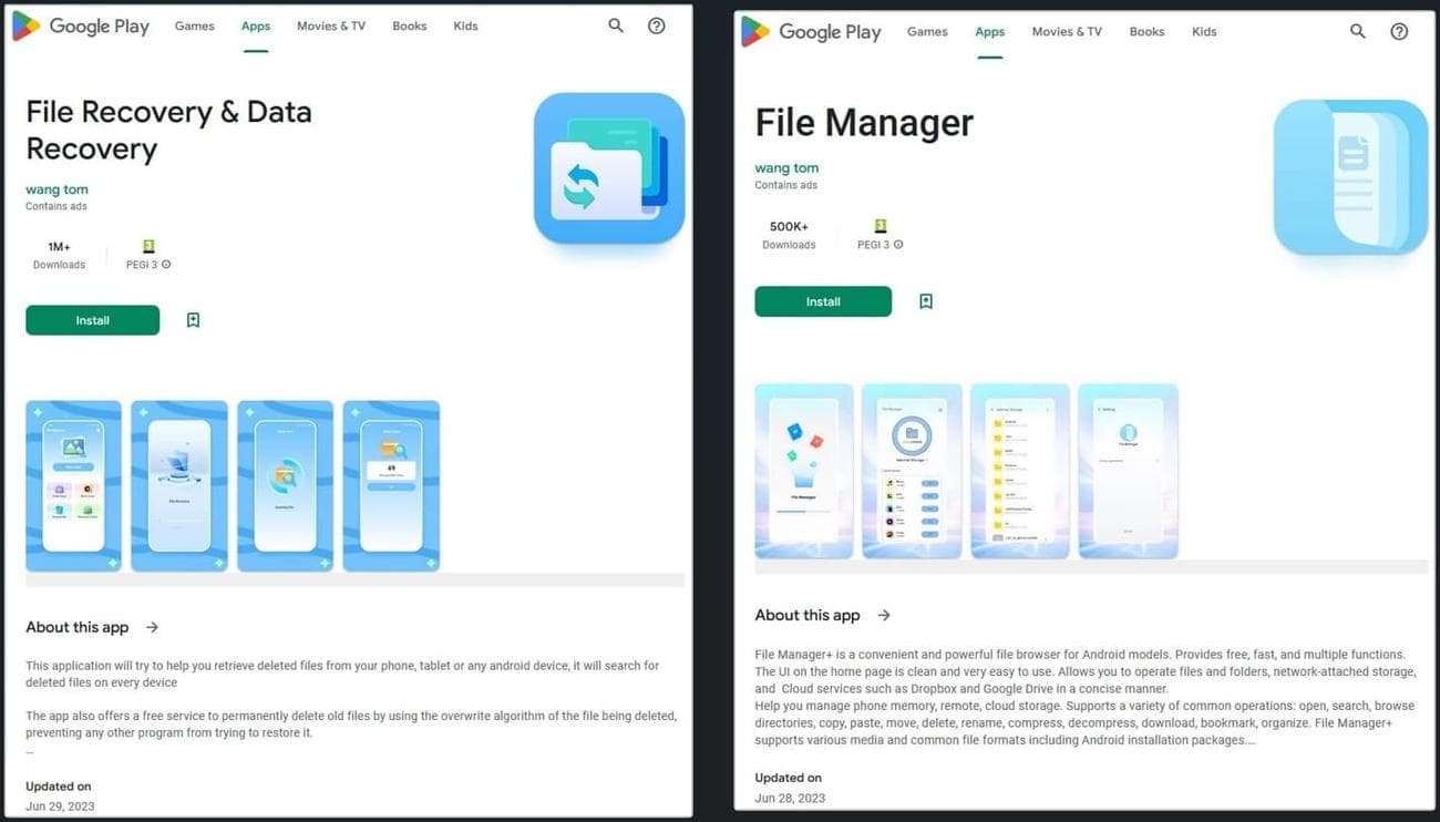 Οι δύο εφαρμογές spyware που ανακάλυψε η Pradeo