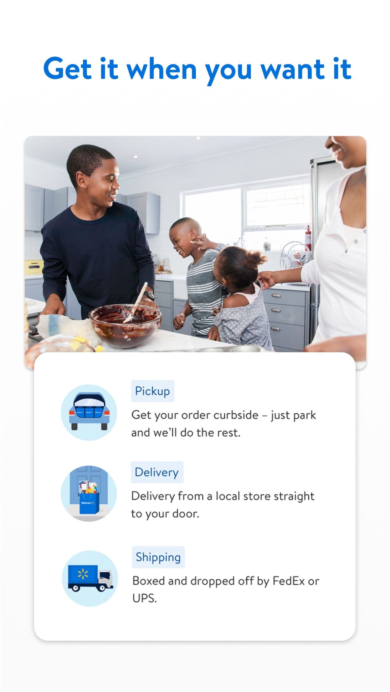 Αποκτήστε το όταν το θέλετε όταν παραγγείλετε από τη Walmart