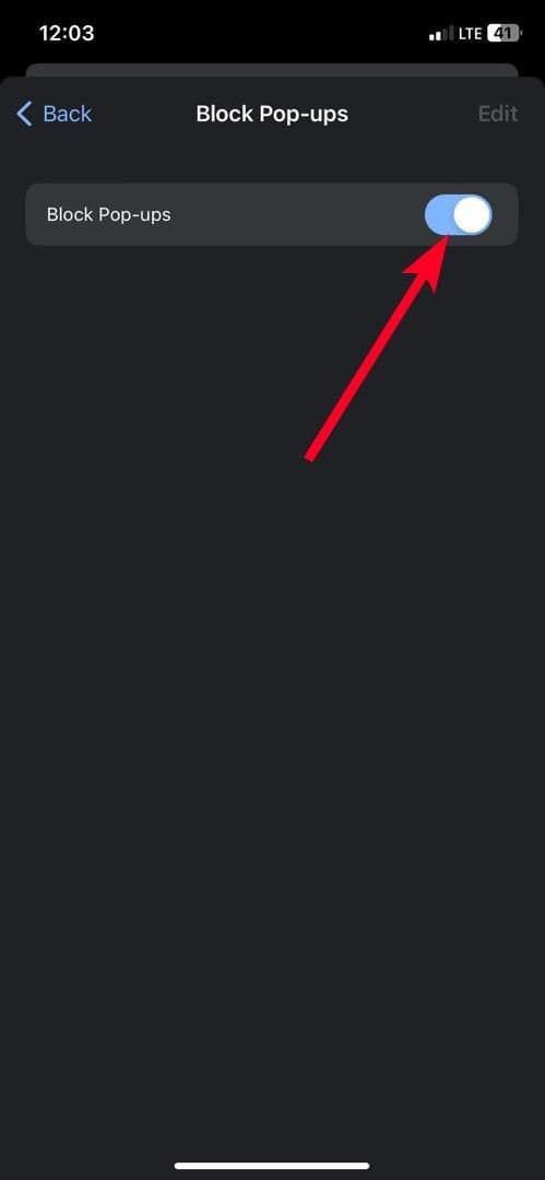 Αποκλεισμός αναδυόμενων παραθύρων στο iPhone