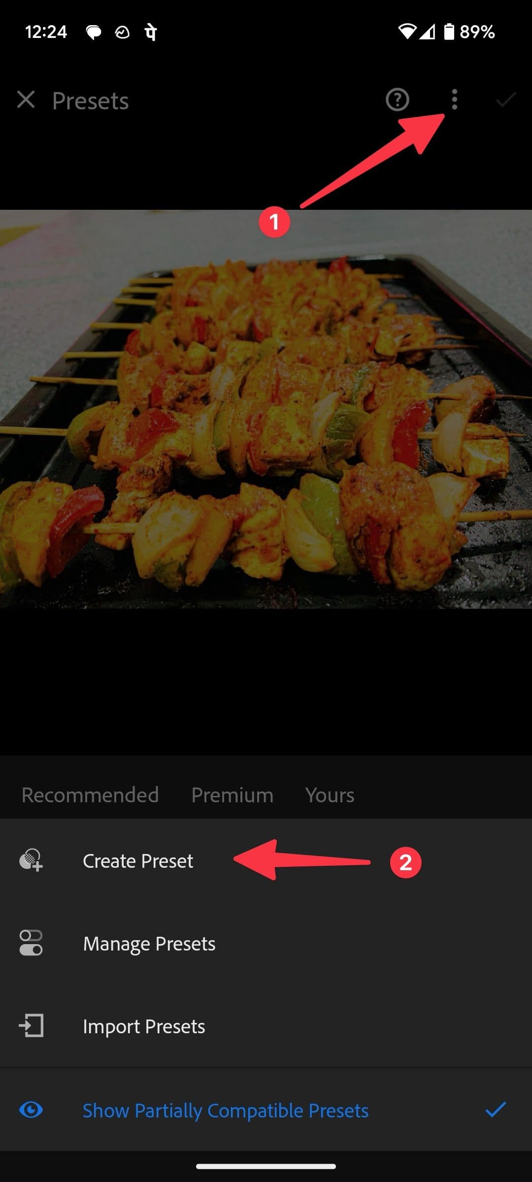 create a preset in Lightroom mobile