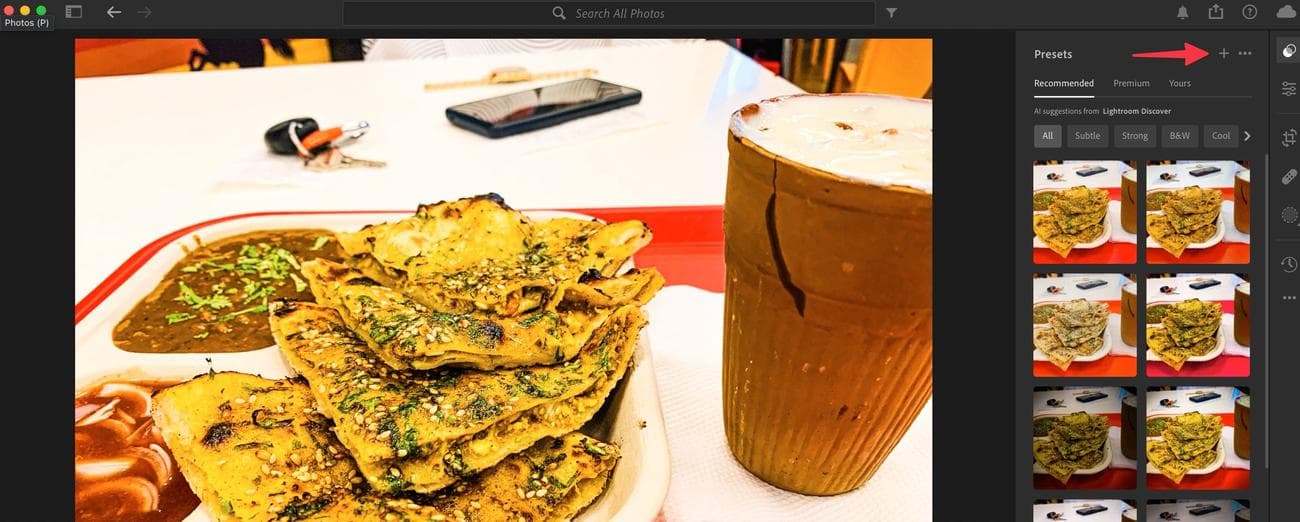 create a preset in Lightroom