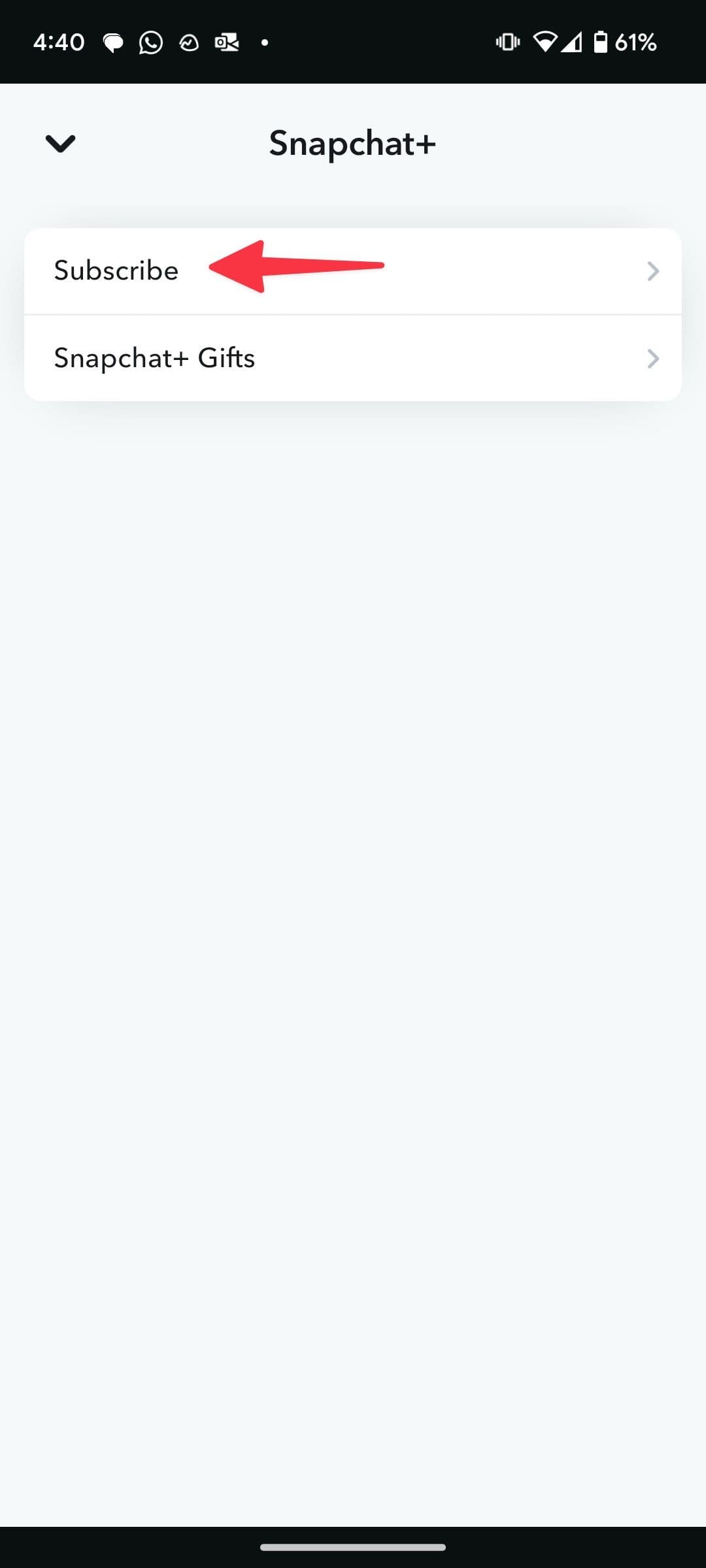 εγγραφείτε στο Snapchat+ στο Android