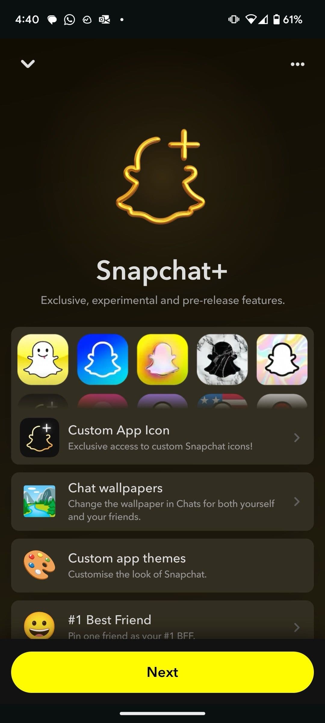 Λειτουργίες Snapchat+