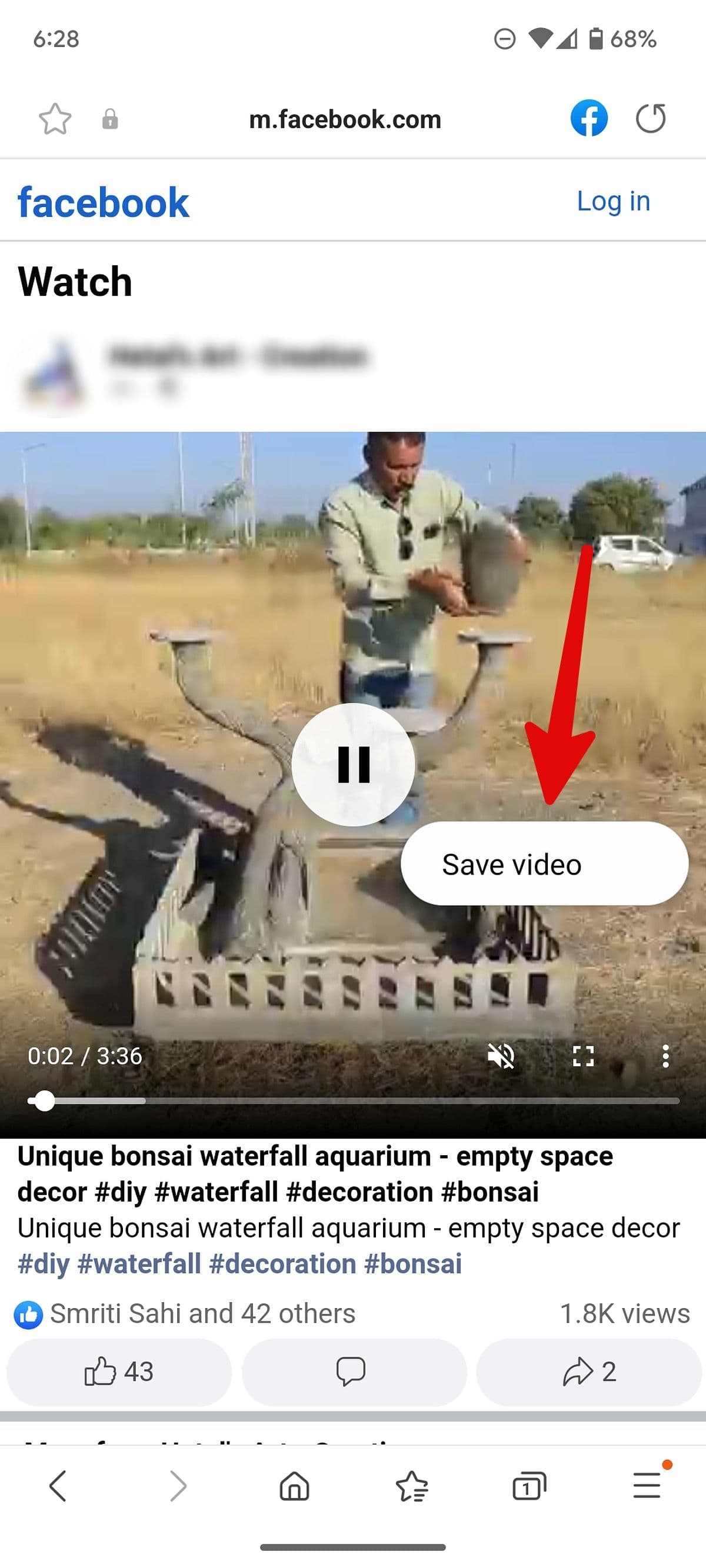 αποθήκευση βίντεο facebook στη samsung