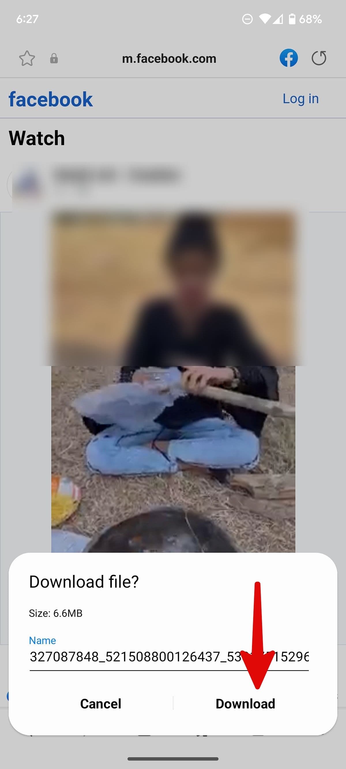 επιλέξτε τοποθεσία λήψης για βίντεο στο facebook