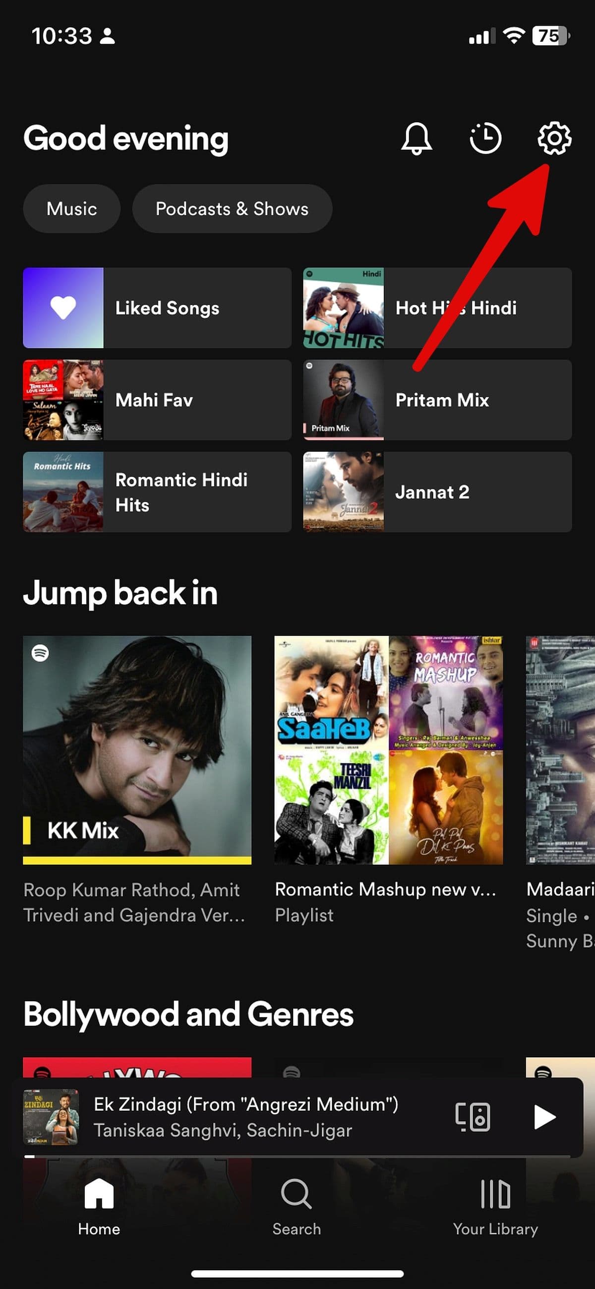 ανοίξτε το spotify για iOS