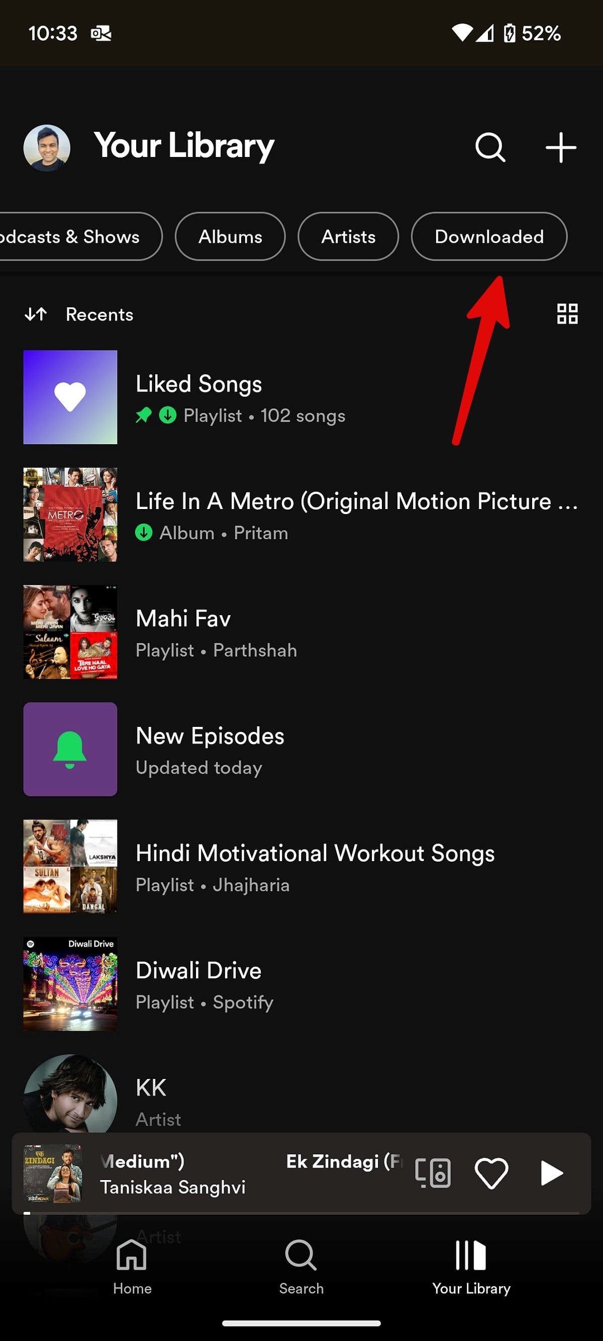 Κατέβασα τραγούδια στο spotify για android