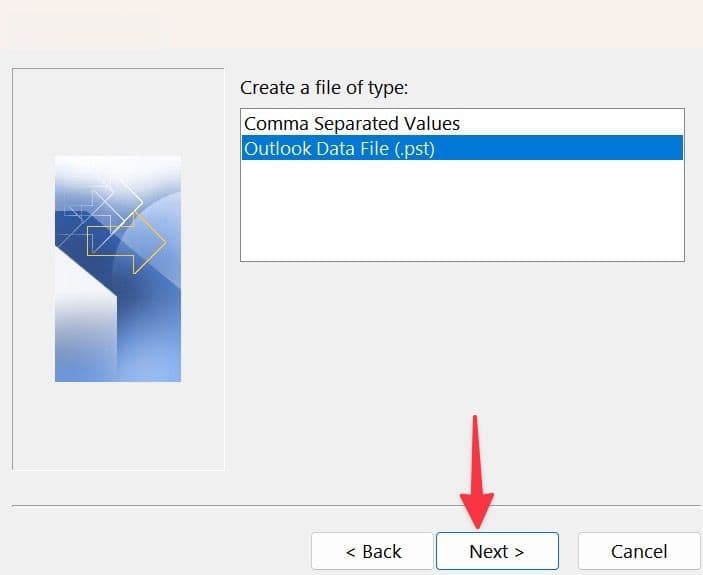 επιλέξτε αρχείο δεδομένων του Outlook