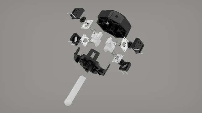 Μια εκρηκτική όψη του χειριστηρίου μικροδιακόπτη του ασύρματου ελεγκτή CD 8BitDo NEOGEO.