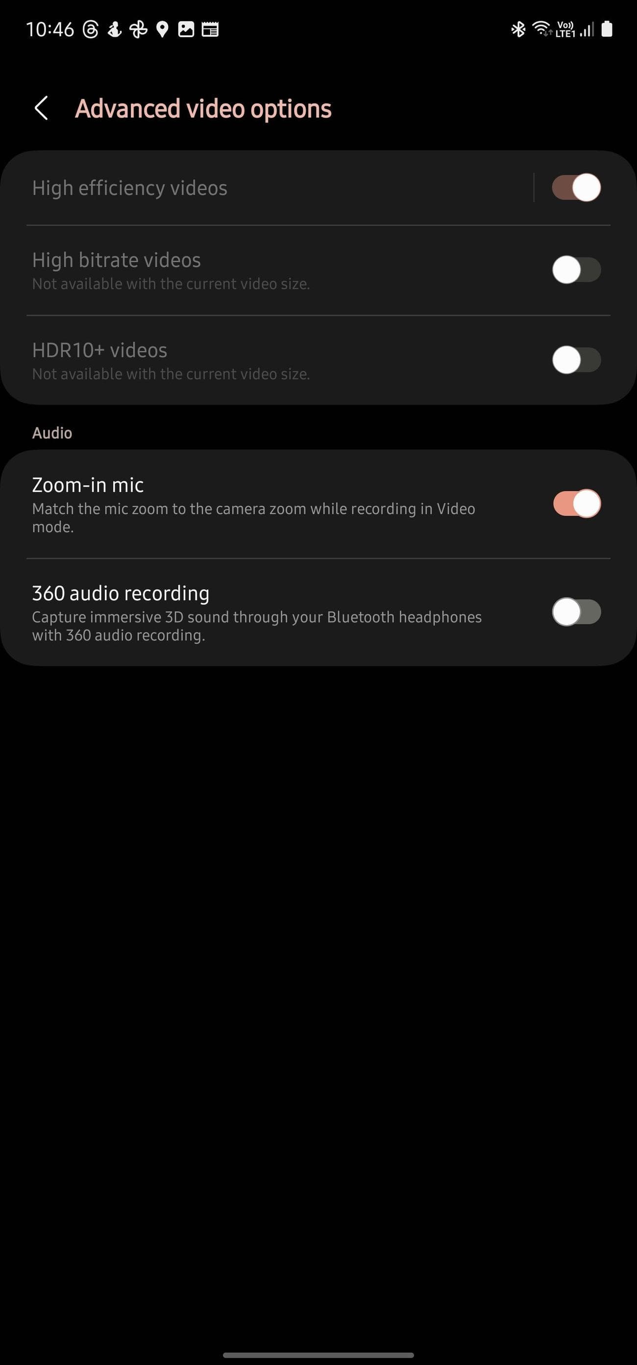 Η επιλογή εγγραφής Samsung Galaxy S23 Ultra High Rate απενεργοποιήθηκε σε λειτουργία 8K
