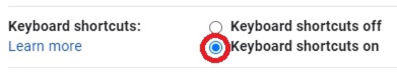 Ένα στιγμιότυπο οθόνης του Gmail με 