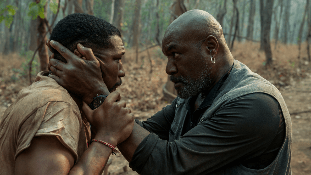 Jonathan Majors and Delroy Lindo in 