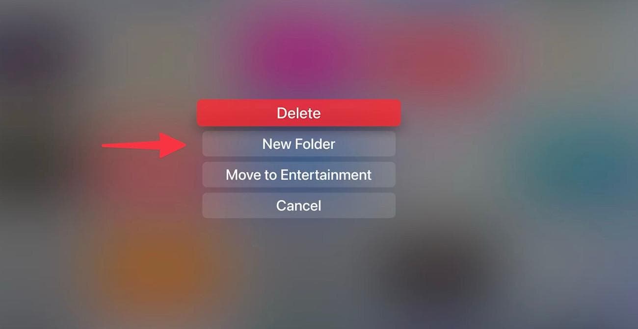 δημιουργήστε έναν νέο φάκελο στο tvOS
