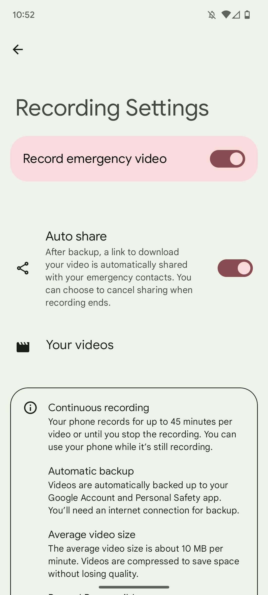 ρυθμίσεις εγγραφής στο Pixel