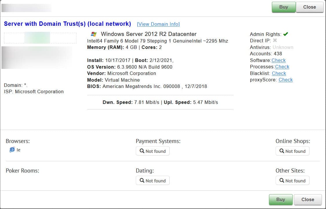 Κλεμμένα διαπιστευτήρια RDP που πωλούνται στην αγορά σκοτεινού ιστού