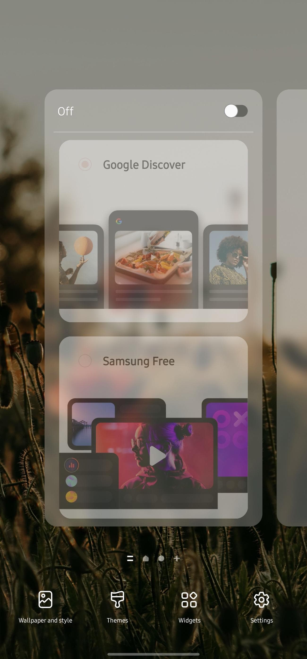 Απενεργοποίηση Samsung Free και Google Discover σε τηλέφωνο Samsung