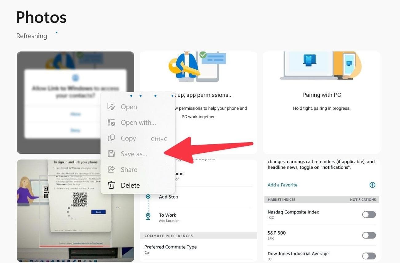 Save Photos to Windows