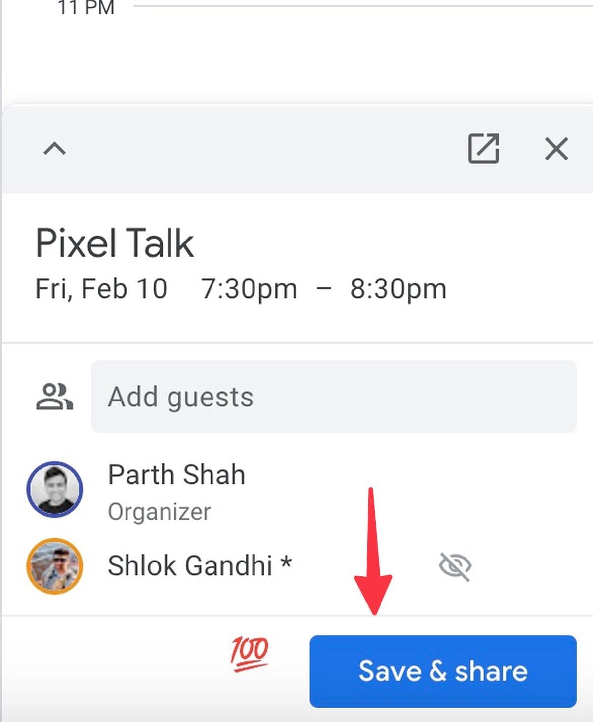 αποθήκευση και κοινή χρήση πρόσκλησης ημερολογίου