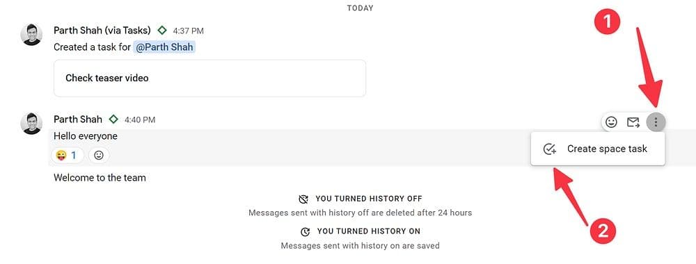 Αναθέστε μια εργασία στο Google Spaces
