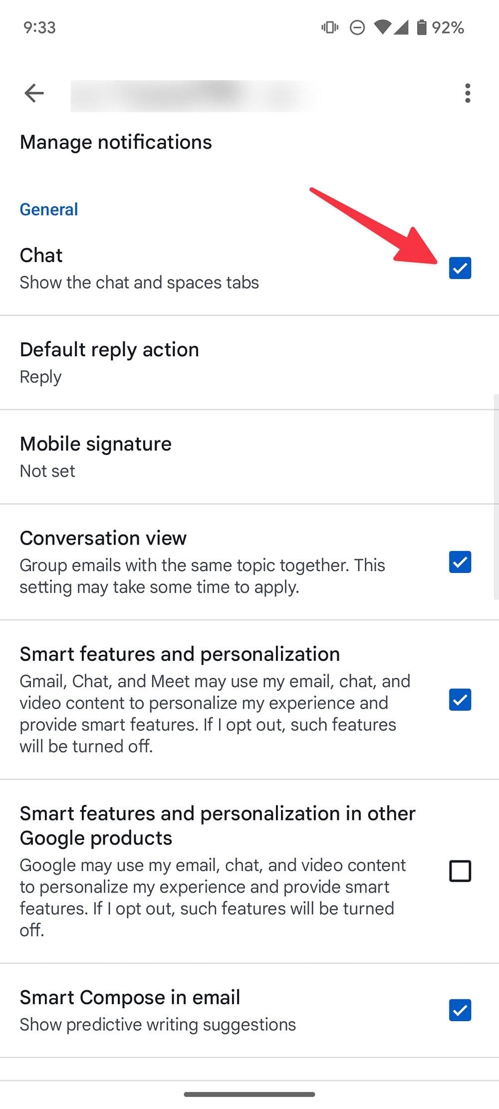 ενεργοποιήστε τη συνομιλία σε εφαρμογές Gmail για κινητά