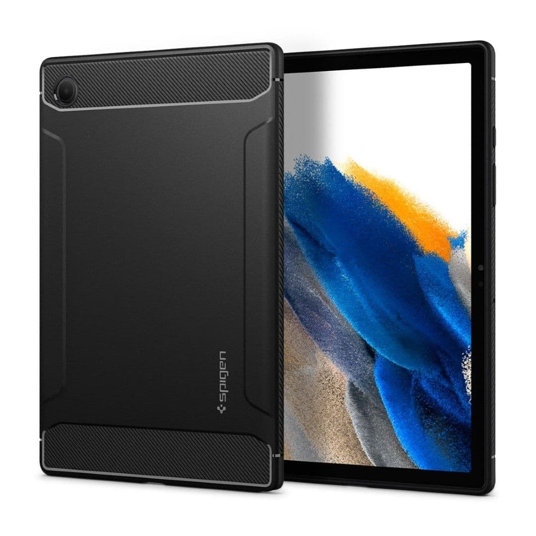 Render της στιβαρής θωράκισης Spigen για το Samsung Galaxy Tab A8