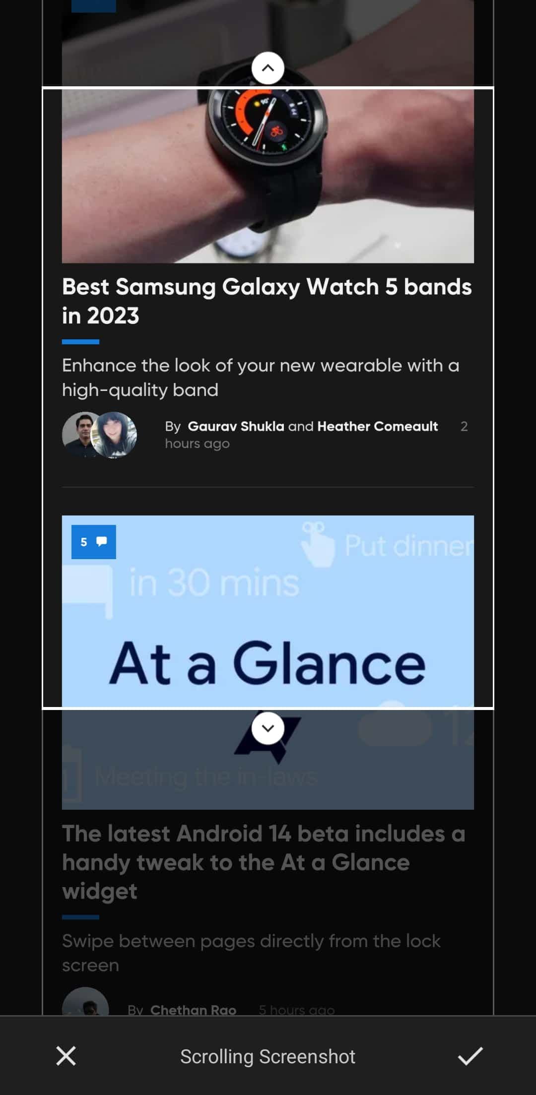 Λήψη κυλιόμενης φωτογραφίας στην εφαρμογή Microsoft Edge για κινητά