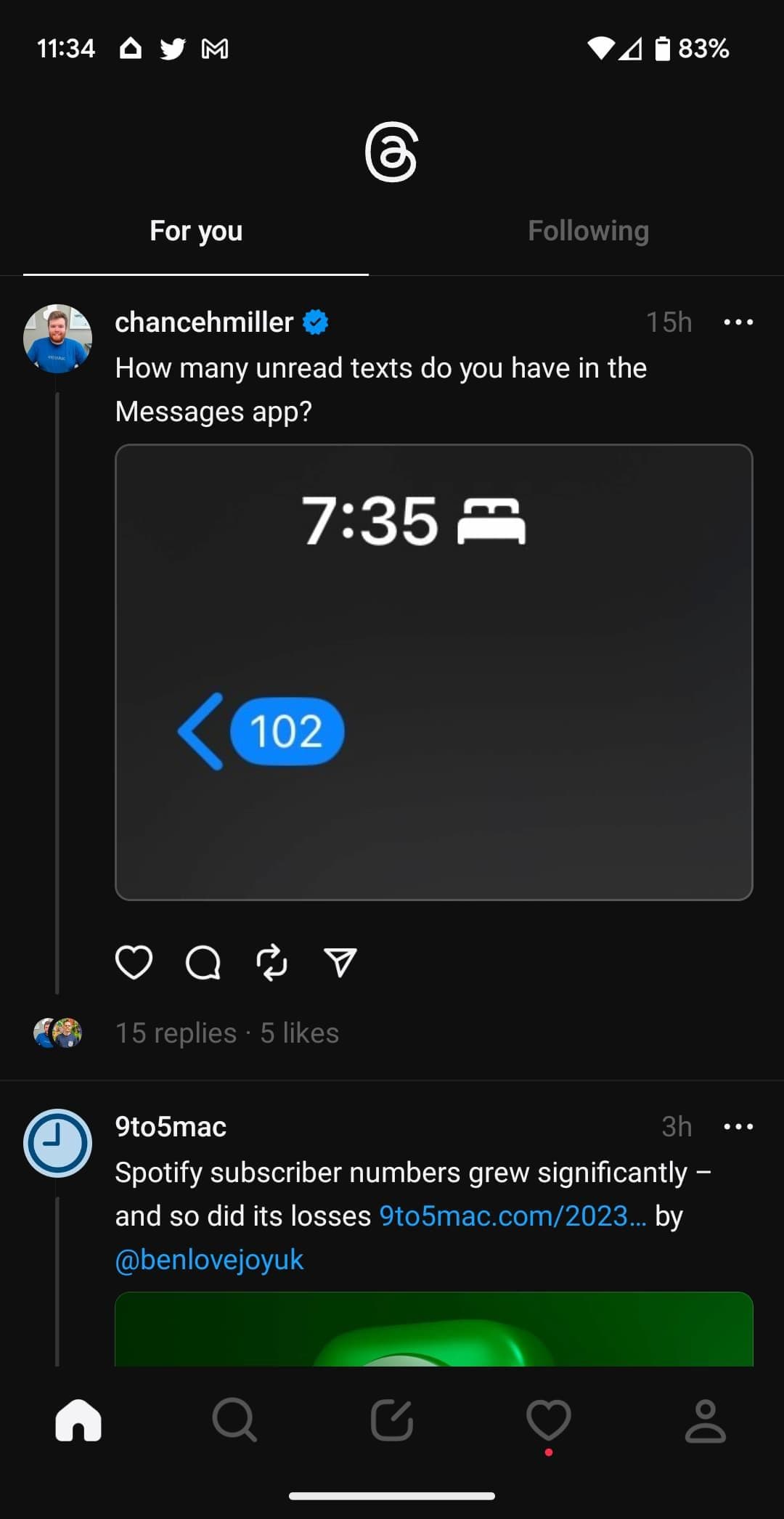 Threads-for-you-tab-scroll-9to5google